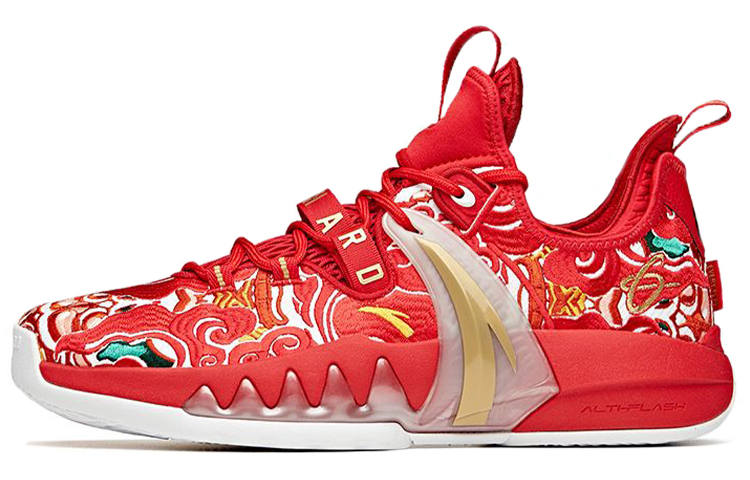 Anta GH2 Cushioning, Slip Resistant, Abrasion Resistant, Breathable, Support Low Top Basketball Shoes Men's Red