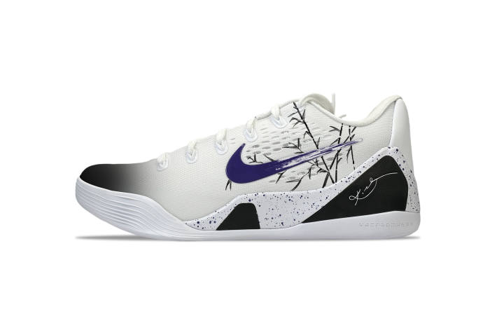 Nike Nike Kobe 9 YDCC Ink Bamboo Cloud Step Slip Resistant Abrasion Resistant Low top Basketball Shoes Unisex White Purple