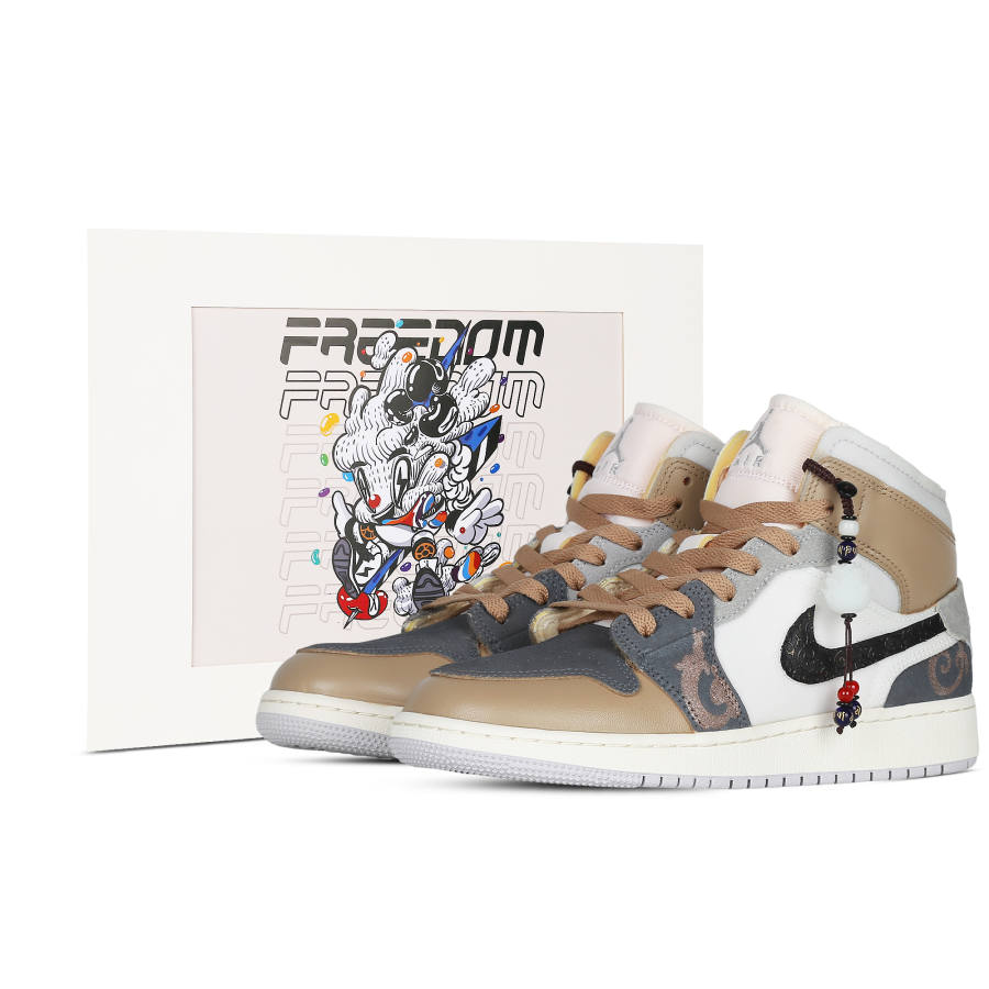 Jordan Jordan Air Jordan 1 Mid SE Year Of The Dragon Limited Edition, Sunset Hidden Dragon, Chinese Style Culture Mid top
