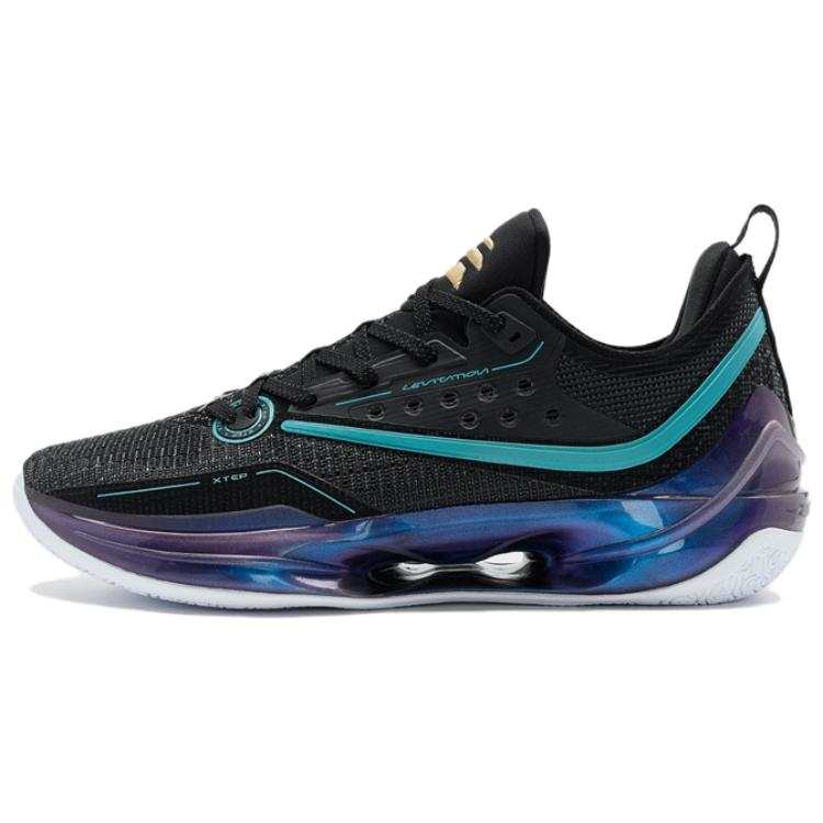 XTEP Yuwun 8 Comfortable And Breathable Cushioning, Wear Resistant Low top Basketball Shoes Men's Black Blue