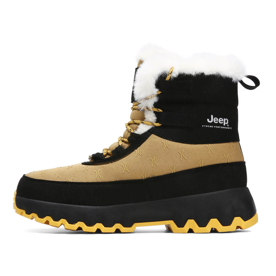 Jeep Thermal Waterproof Abrasion Resistant Outdoor Hiking, Fashion Minimalist Style, Fleece Lined Short Snow Boots
