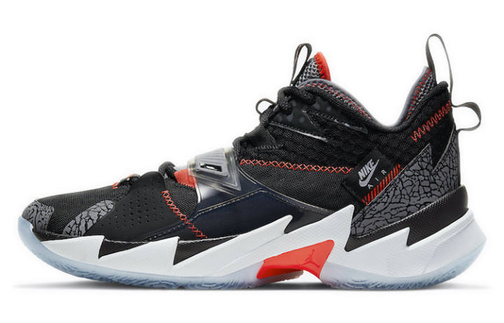 Jordan Jordan Why Not Zer0.3 'Black Cement' Cushioning Slip Resistant Cushioning Slip Resistant Low top Basketball Shoes Men's