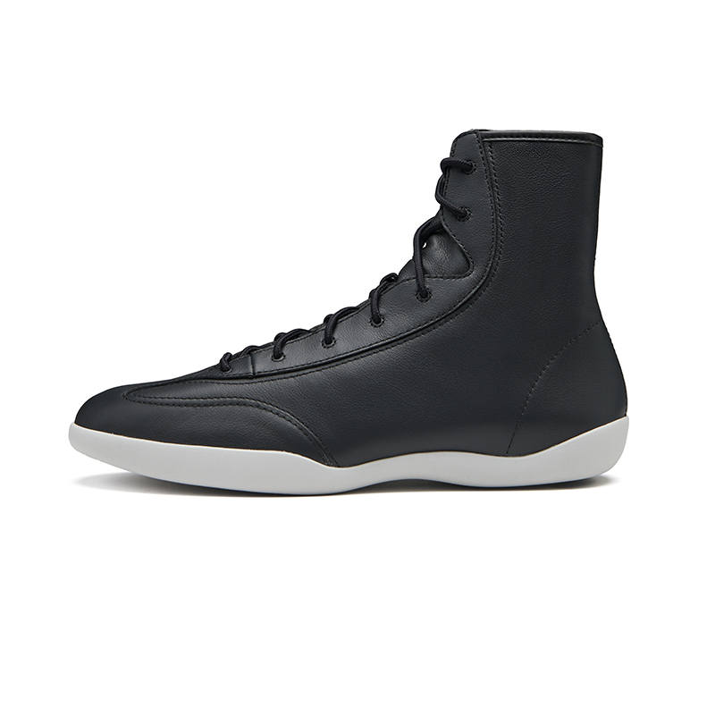 EQLZ EQUALIZER Top Grain Cow Leather Slip Resistant Abrasion Resistant High top Vintage Basketball Shoes Unisex