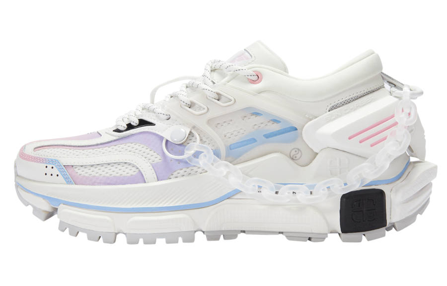 LNG Li Ning X LNG Chunky Sneakers Women's Low Top Champagne White