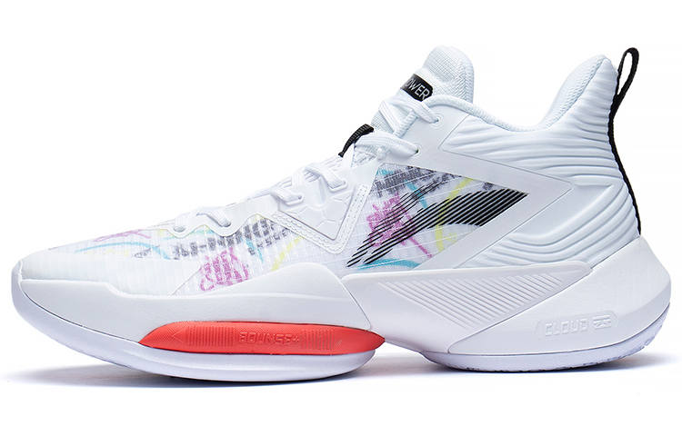 Li-Ning Li Ning Textile, Synthetic Leather, TPU Cushioning Slip Resistant Abrasion Resistant Coverage Support Mid top