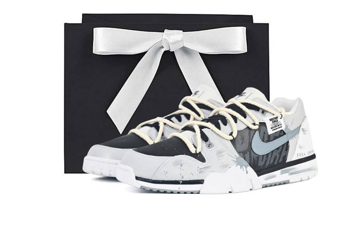 Nike Nike Air Cross Trainer Slip Resistant Abrasion Resistant Low top Training Shoes Men's Gray Blue