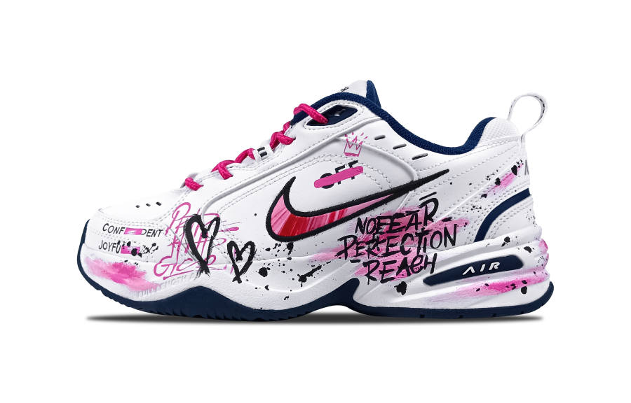 Nike Nike Air Monarch 4 Heartbeat Comfortable Slip Resistant Abrasion Resistant Low top Chunky Sneakers Unisex Pink