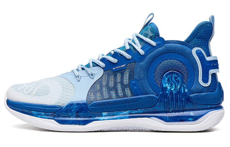 361° AG 1 Basketball Shoes Men's Mid Top Blue/White