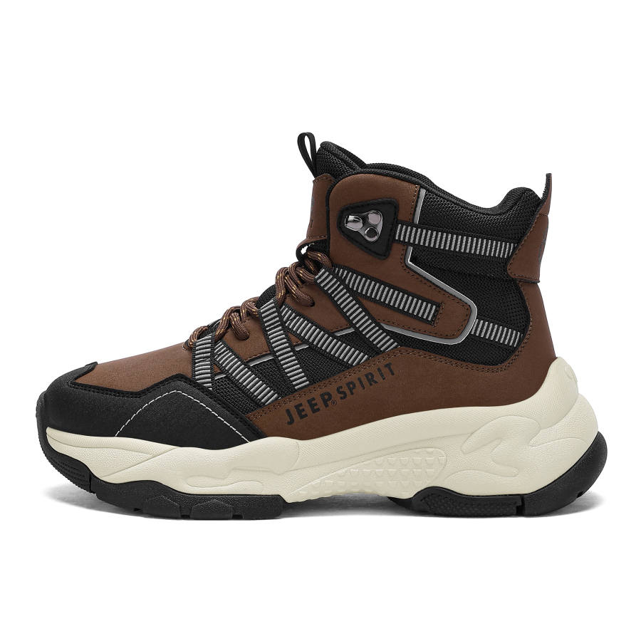 JEEP SPIRIT Outdoor Trail Running Snow Boots Men's Brown