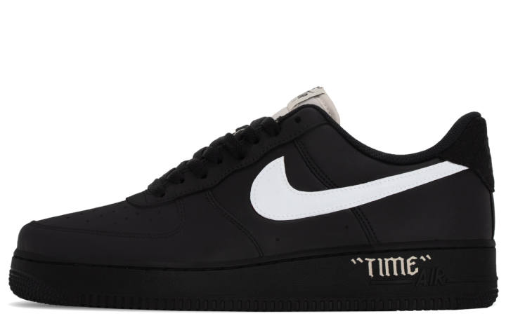 Nike Nike Air Force 1 Black Warrior Abrasion Resistant Abrasion Resistant Low top Skateboard Shoes Men's Black White