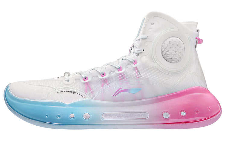 Li-Ning Li Ning YuShuai 14 Boom Basketball Shoes Men's High Top Standard White/Moon White Blue