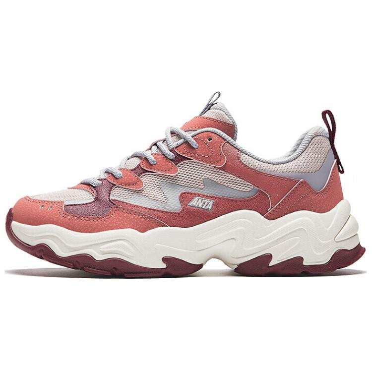 Anta Meteorite Comfortable Abrasion Resistant Abrasion Resistant Low top Casual Shoes Women's Red White
