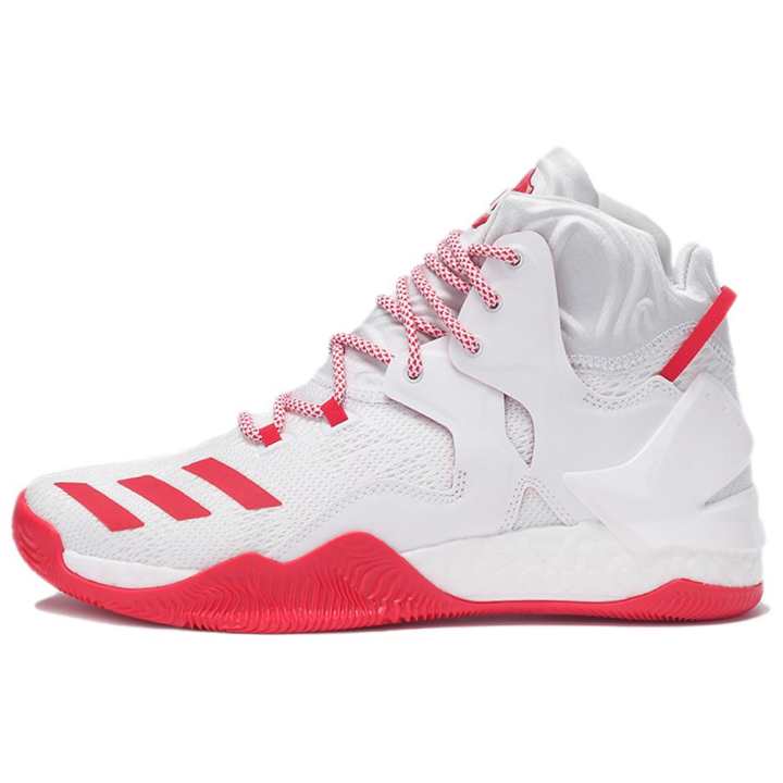 Adidas Adidas D Rose 7 High top Basketball Shoes Men's White Red