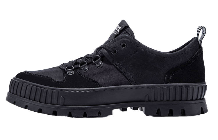 Palladium PallaShock LoHiker Slip Resistant Abrasion Resistant Low top Canvas Shoes Unisex Black