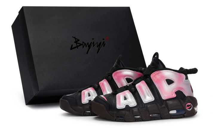 Nike Nike Air More Uptempo 811 Manufacturing, Dark Night Neon Pink, Special Shoe Box Slip Resistant Slip Resistant Mid top
