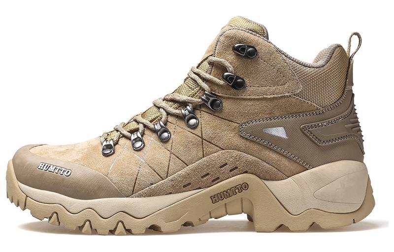 HUMTTO Pigskin Comfortable Slip Resistant Abrasion Resistant Slip Resistant Abrasion Resistant High top Outdoor Shoes