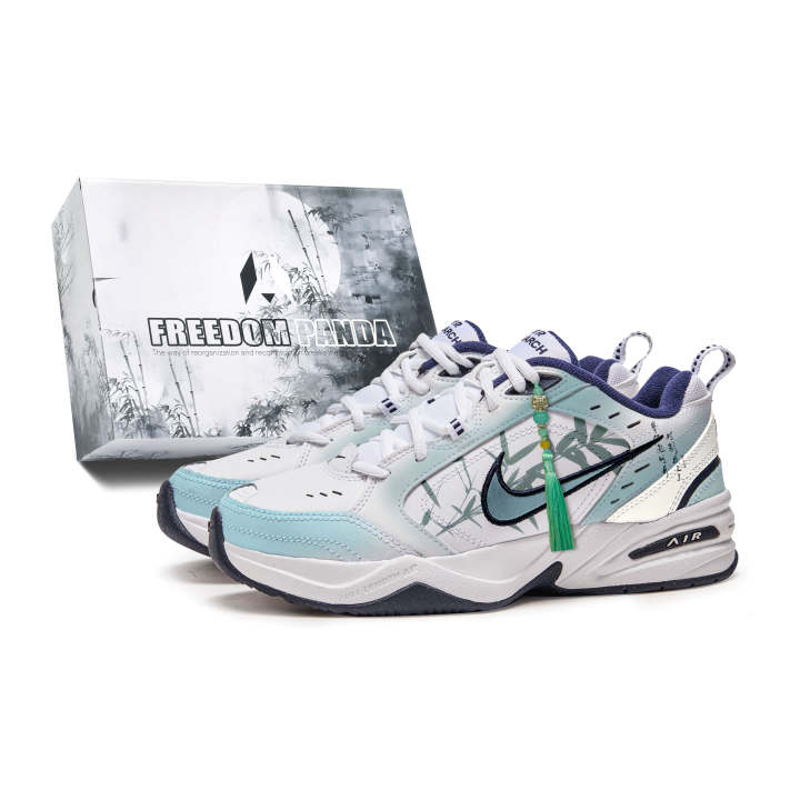 Nike Nike Air Monarch 4 Abrasion Resistant Abrasion Resistant Low top Chunky Sneakers Unisex Blue White