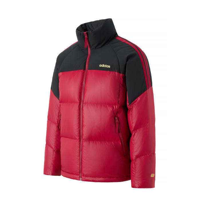 Adidas Adidas Down Jackets Unisex Red/Black Stand Collar Thickened