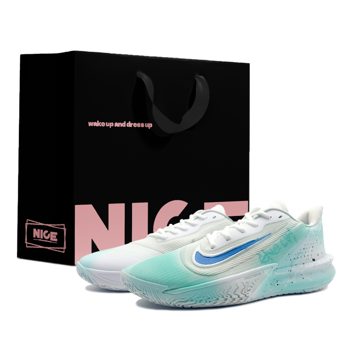 Nike Nike Precision 7 Abrasion Resistant Low top Basketball Shoes Men's Mint Green
