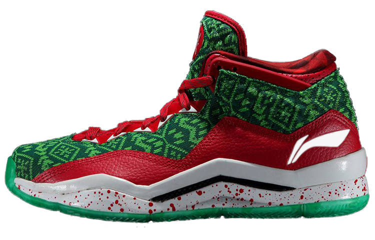 Li-Ning Li Ning WOW 3 Way Of Wade 3 Comfortable Slip Resistant Slip Resistant Basketball Shoes Men's Green Red White