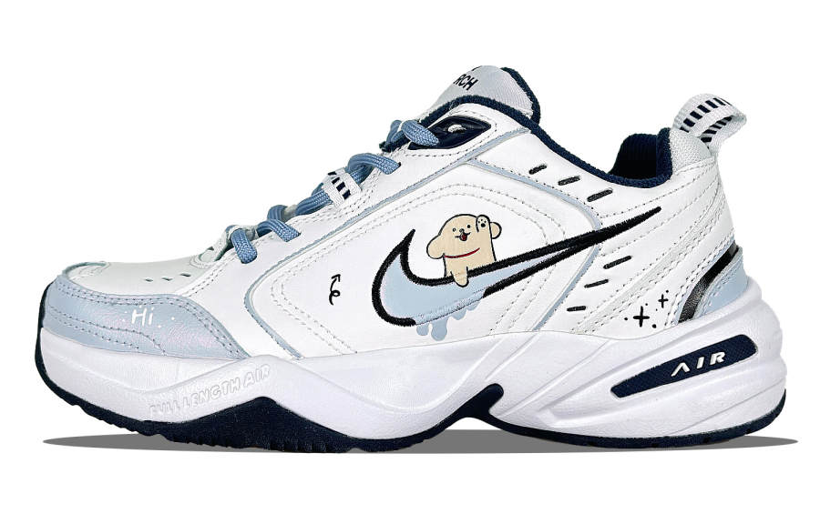 Nike Nike Air Monarch 4 Blue Dog Slip Resistant Low top Chunky Sneakers Unisex Blue White