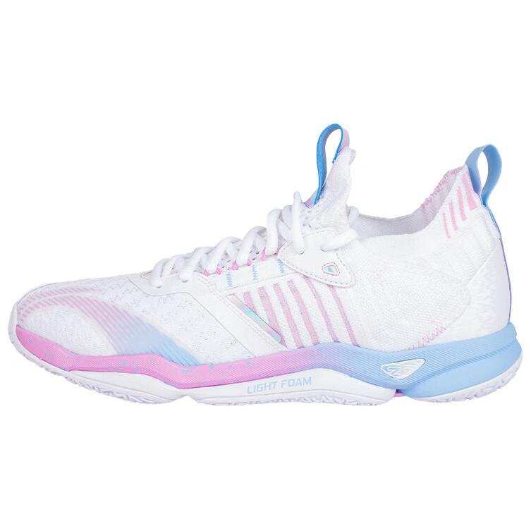 Li-Ning Li Ning Raid Slip Resistant And Breathable Low top Badminton Shoes Unisex White Pink