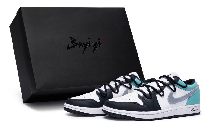 Jordan Jordan Air Jordan 1 811 Manufacturing, Blue Memories, Special Shoe Box Summer Slip Resistant Abrasion Resistant