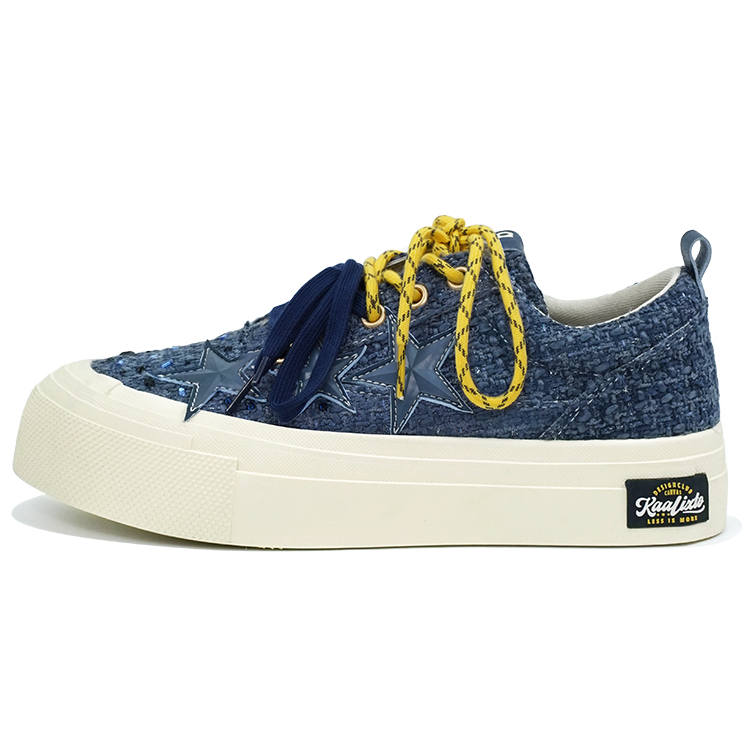 KAALIXTO Slip Resistant Abrasion Resistant Low top Canvas Shoes Unisex Royal Blue