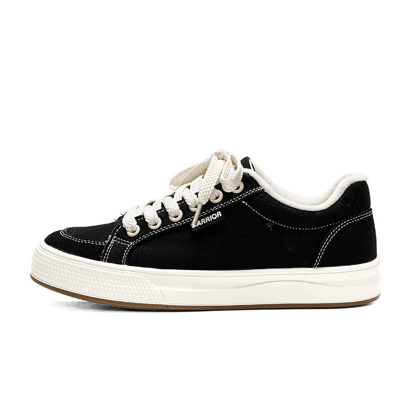 Warrior Slip Resistant, Abrasion Resistant, Breathable, Lightweight, Thermal Low top Canvas Shoes Unisex Black