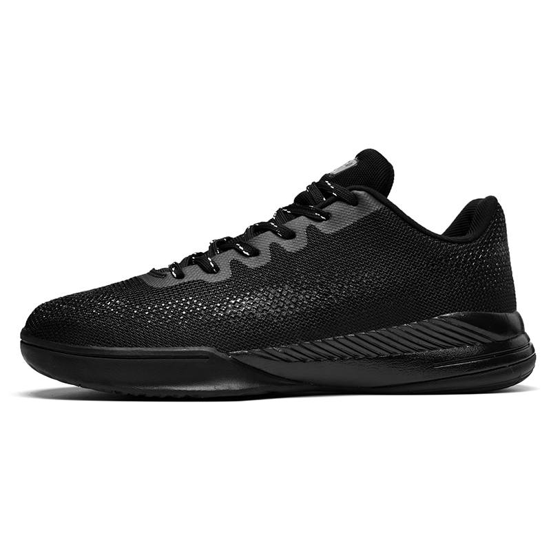 IVERSON Slip Resistant, Abrasion Resistant, Lightweight Low top Basketball Shoes Unisex Night Black