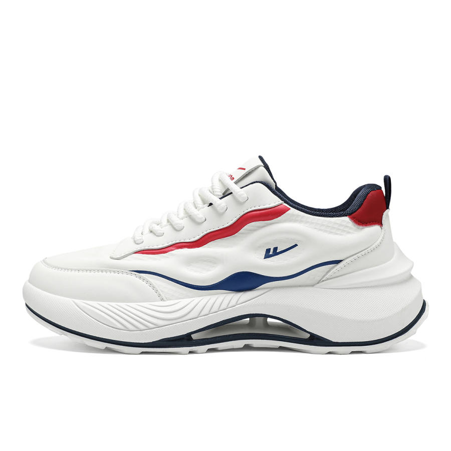 WARRIOR Chunky Sneakers Men's Low Top White/Blue/White/Red/Dark Blue/Gray/Neon Green