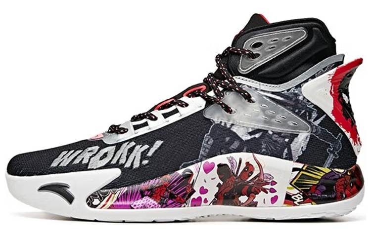 ANTA KT5 Basketball Shoes Men's High Top Black/White/Red