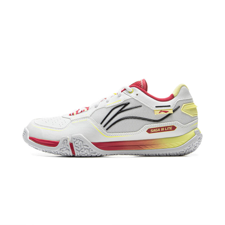 Li-Ning Li Ning Cushioning Slip Resistant Abrasion Resistant Low top Badminton Shoes Unisex Gray Red