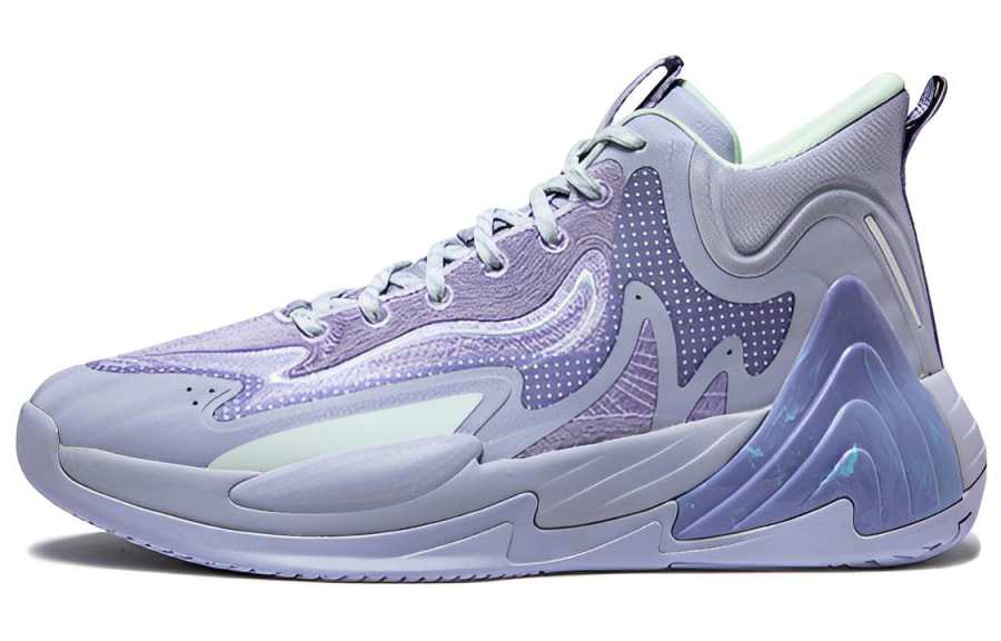 Erke Textile, Synthetic Leather Cushioning Slip Resistant Abrasion Resistant Coverage Support Mid top Basketball Shoes