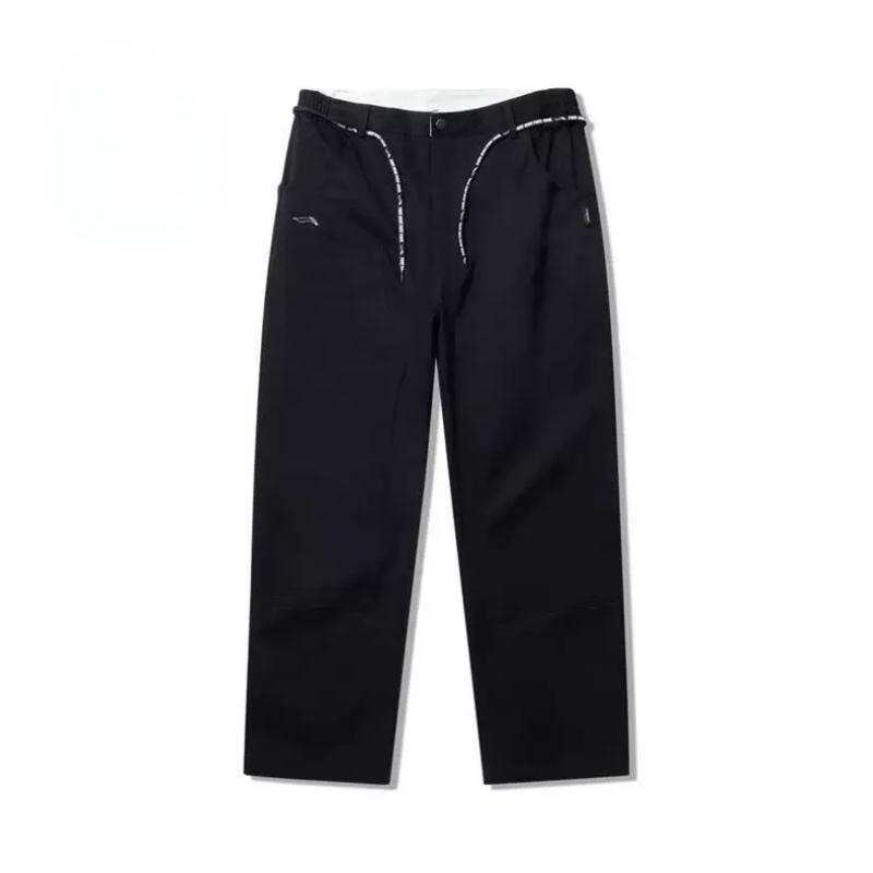 Li-Ning Li Ning Casual Pants Men's Black AKXU573 3 Moderate Straight Fit Pants