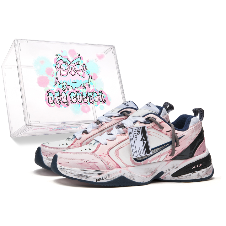 Nike Nike Air Monarch 4 Da Vinci Custom, Box, Fugitive Sweetheart Slip Resistant Slip Resistant Low top Y2K Chunky Sneakers