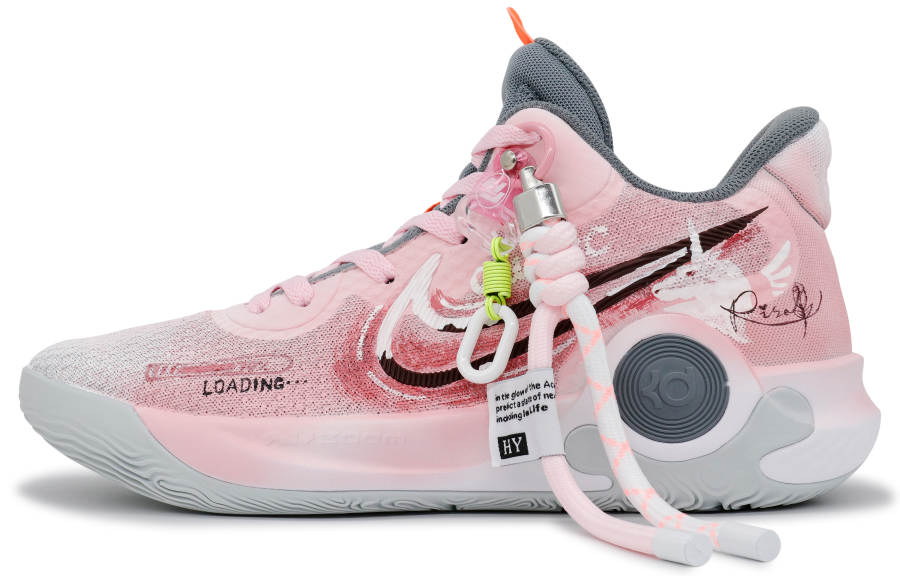 Nike Nike KD Trey 5 IX Red Sunrise Cushioning Abrasion Resistant Cushioning, Wear Resistant Mid top Basketball Shoes Unisex