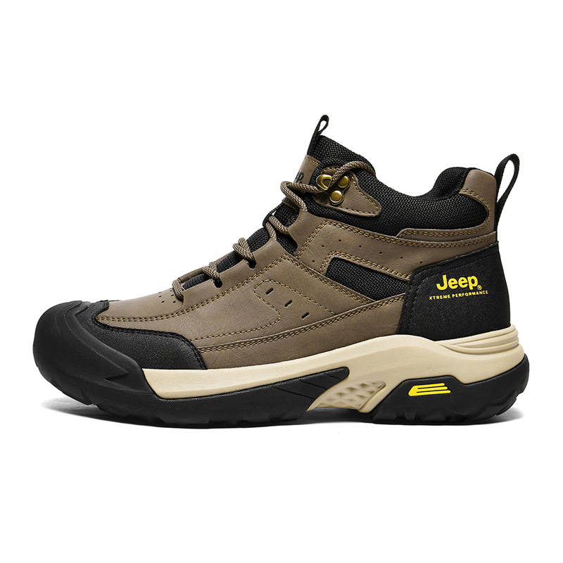 Jeep Cow Split Leather Mid top Mountaineering Shoes Men's