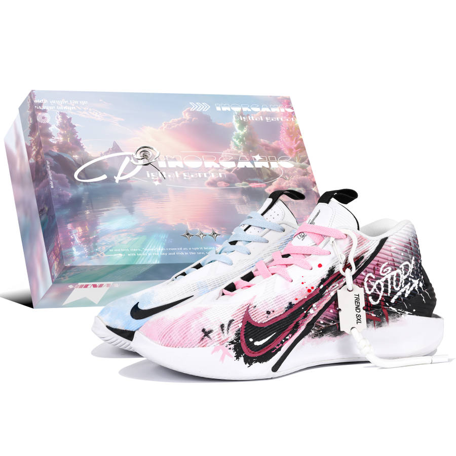 Nike Nike G.T. Jump Academy Berry Sensation, Special Shoe Box, Precise Grip, American Graffiti, Ink Splatter