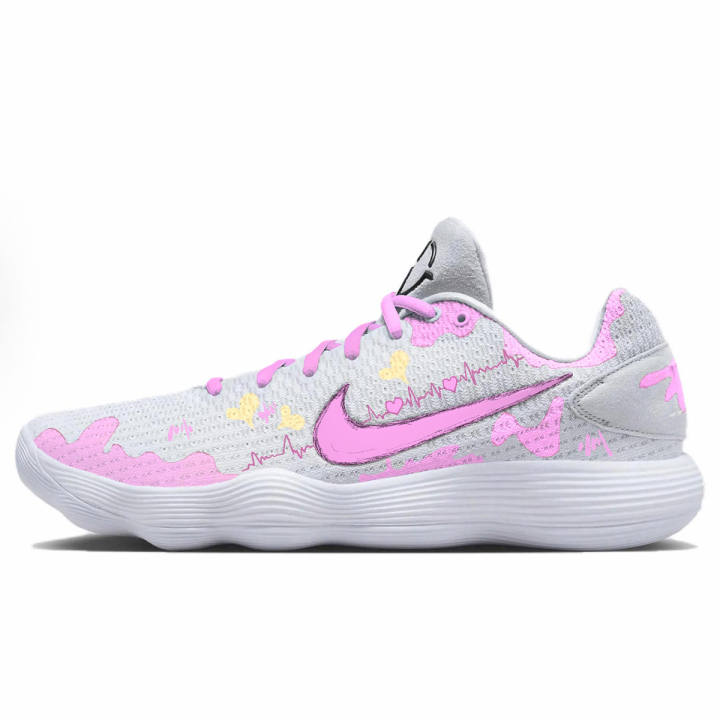 Nike Nike Hyperdunk 2017 Slip Resistant Abrasion Resistant Low top Basketball Shoes Men's Pink