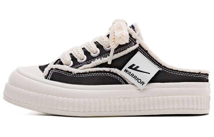 WARRIOR Slip Resistant Abrasion Resistant Slip Resistant Abrasion Resistant Low top Canvas Shoes Women's Black