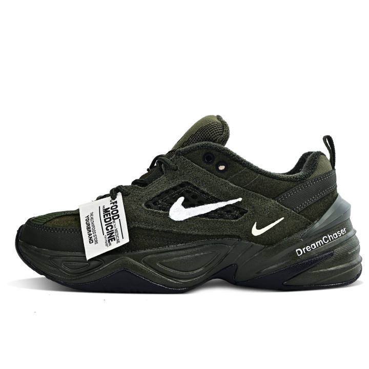 Nike Nike M2K Tekno SP Sequoia Abrasion Resistant Low top Chunky Sneakers Men's Olive Green