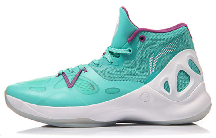 Li-Ning Li Ning SONIC 5 Comfortable Cushioning Slip Resistant Mid top Basketball Shoes Men's Fluorescent Light Green