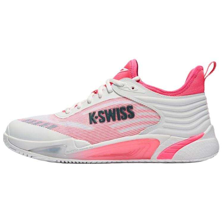 K·SWISS Cushioning Abrasion Resistant Support Low top Tennis Shoes Men's White Pink