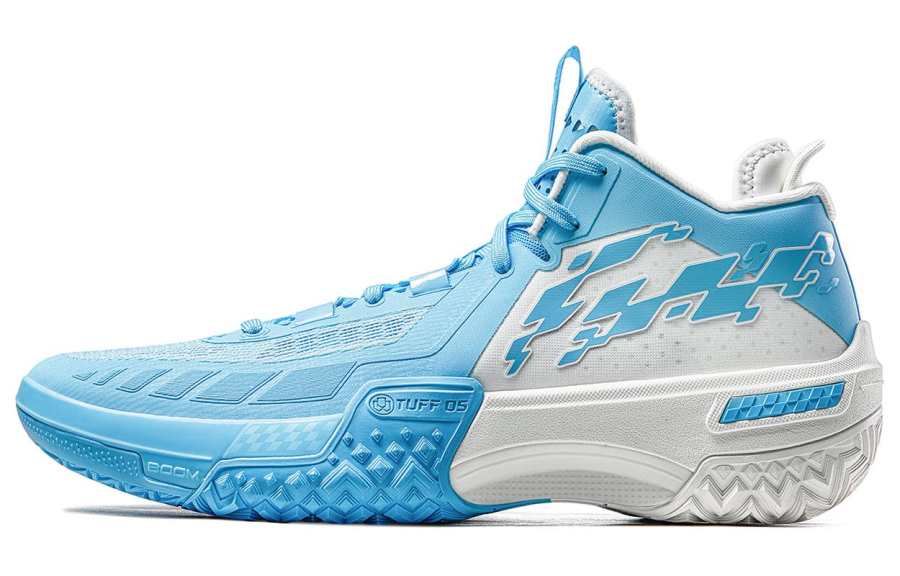 Li-Ning Li Ning Jie Ao Cushioning Slip Resistant Lightweight Rebound High top Basketball Shoes Men's Blue White