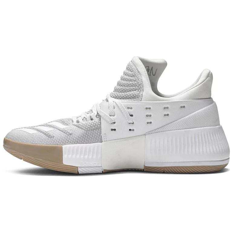 Adidas Adidas D Lillard 3 Legacy Slip Resistant Lightweight Non slip Lightweight Mid top Basketball Shoes Unisex White
