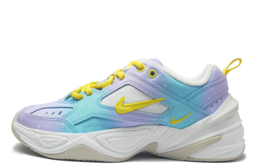 Nike Nike M2K Leather Cushioning Height Increasing Low top Chunky Sneakers Women's Blue Purple