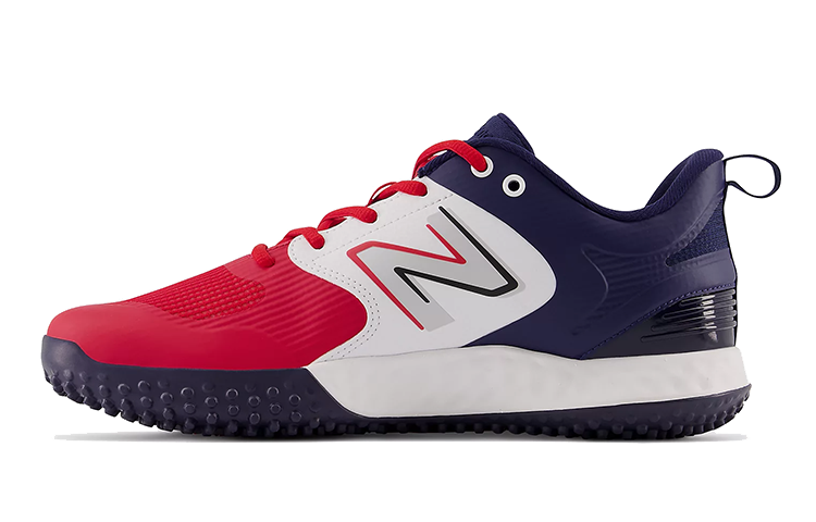 New Balance New Balance NB Fresh Foam 3000 V6 Comfortable Low top Baseball Shoes Men's Blue White Red