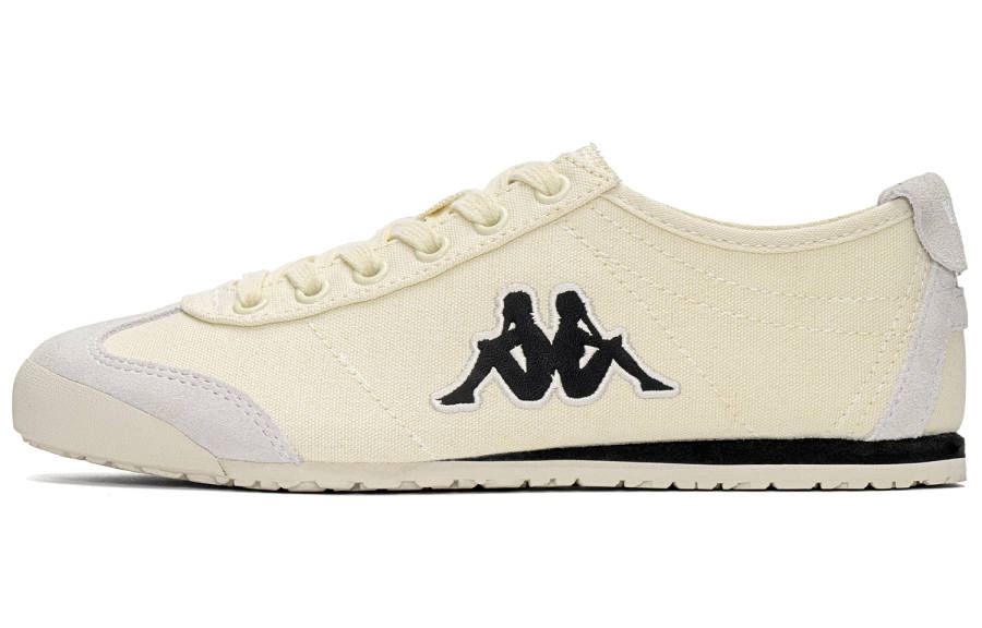Kappa 1967 Back to Back Slip Resistant, Abrasion Resistant, Breathable Low top Canvas Shoes Unisex Winter White, Black