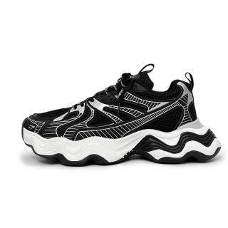 BAOZAOGONGYANG Mesh, Synthetic Leather Slip Resistant, Abrasion Resistant, Breathable Low top Chunky Sneakers Men's